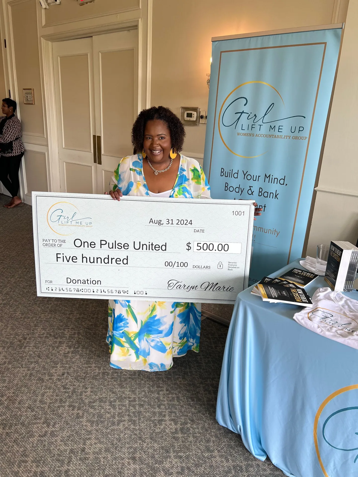Community donation presentation to One Pulse United