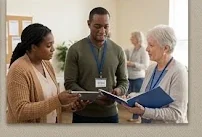 Adults of different ages participate in community support