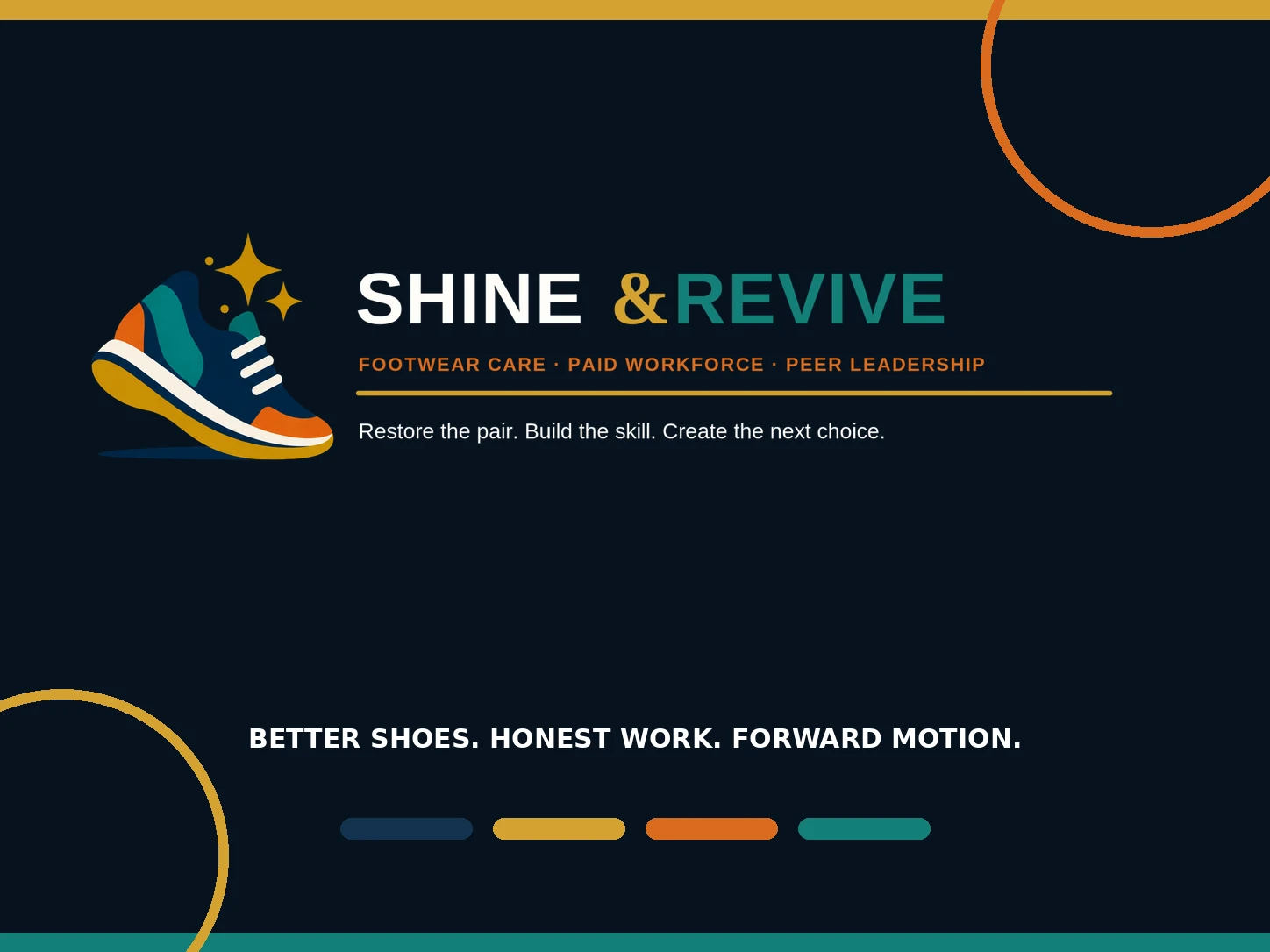 Alternate Shine and Revive footwear brand presentation.